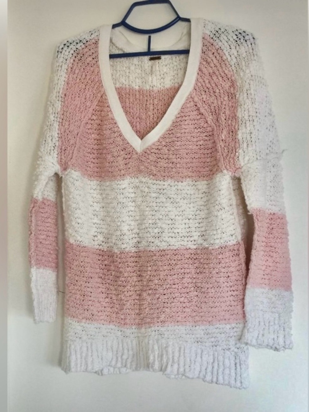 50%off🎊Free People V-Neck Oversized Knit Cotton Sweater